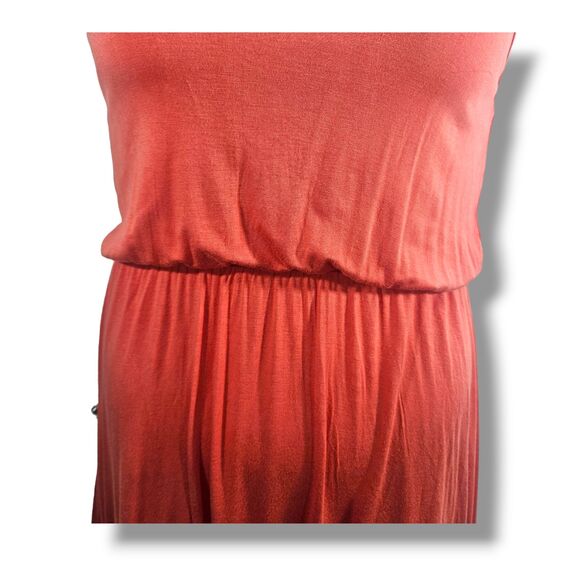 Charming Charlie Dress Small Red Chevron Bow Racerback High Low Midi Tank Top - Picture 11 of 14